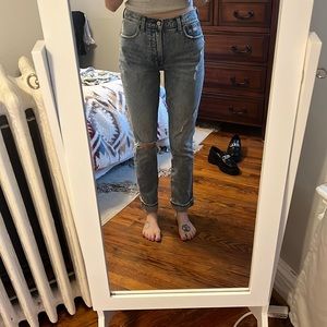 90s skinny high rise